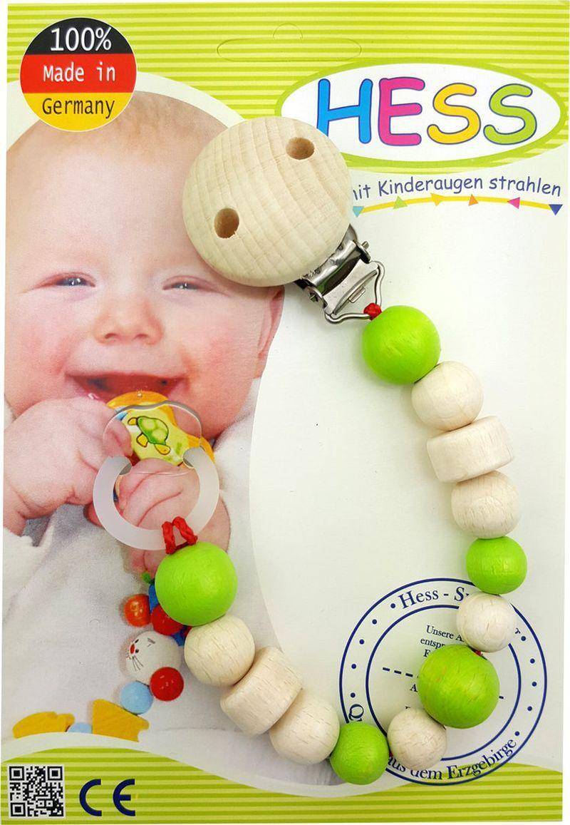 Rudolphs Schatzkiste Babyspielzeug Schnullerkette soft apfelgrün BxLxH 35x20x210mm
