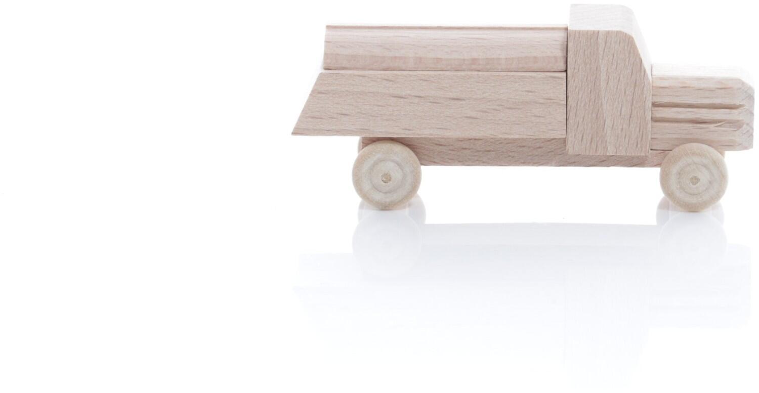 Rudolphs Schatzkiste Holzspielzeug - Miniaturfahrzeug Lastenauto Tankauto mit Haube Natur - HxBxT 3,5x7,5x3cm Große Rabatte