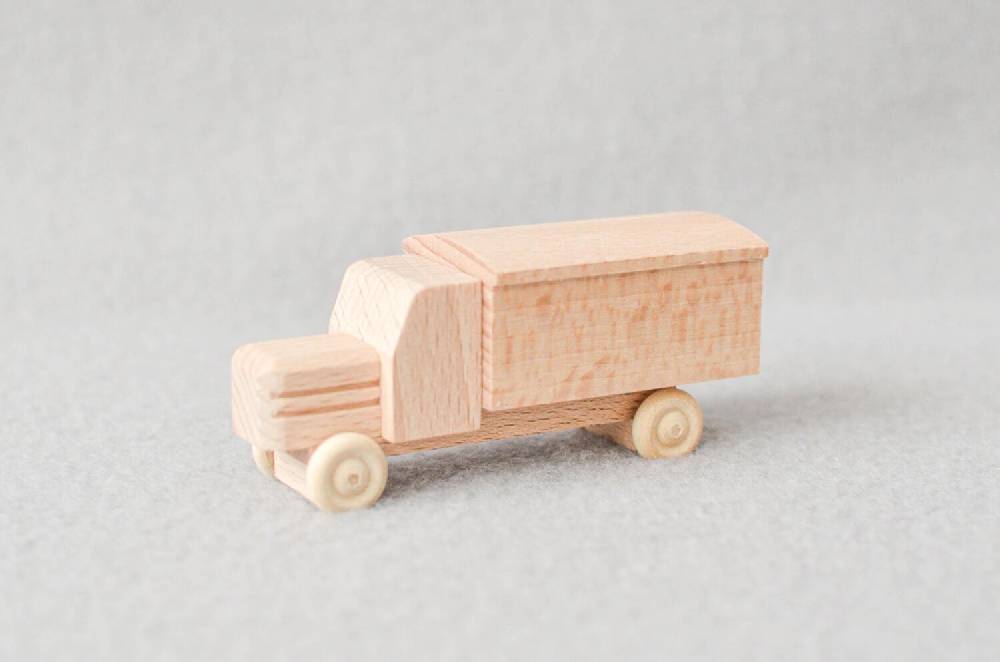 Rudolphs Schatzkiste Holzspielzeug Lastenauto Kasten natur HxBxT 3,5x7,5x3cm