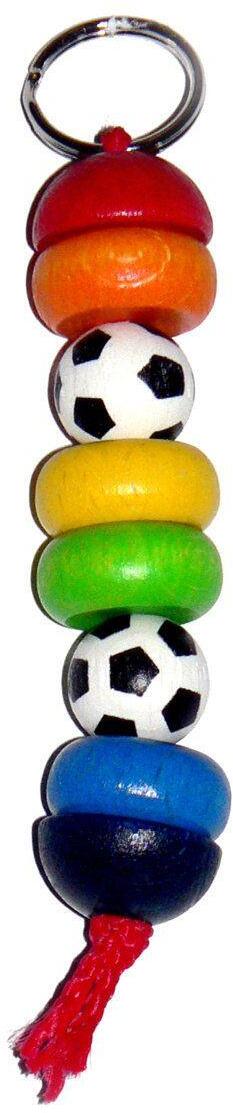 Rudolphs Schatzkiste Holzspielzeug Schlüsselanhänger Fußball BxLxH 16x16x90mm