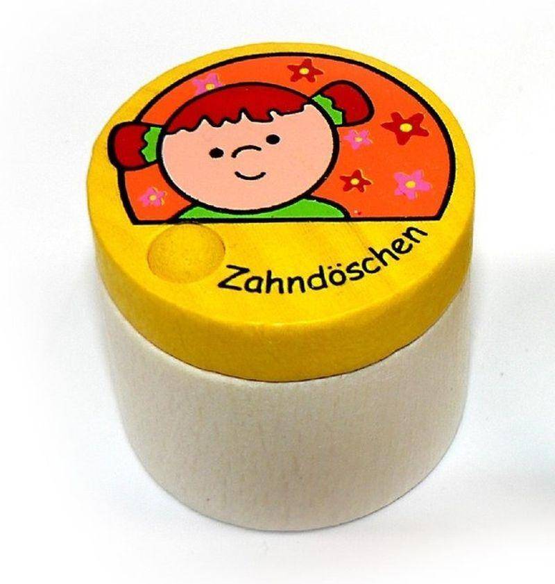 Rudolphs Schatzkiste Holzspielzeug Holzdose für Milchzähne für Mädchen BxLxH 40x40x35mm