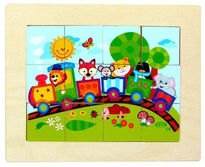 Rudolphs Schatzkiste Holzspielzeug Minipuzzle Eisenbahn BxLxH 120x5x95mm