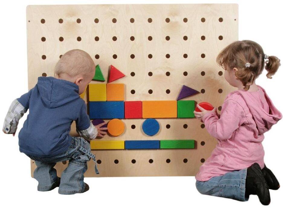 Rudolphs Schatzkiste Holzspielzeug Wand-Steckspiel groß LxBxH 950x850x100mm