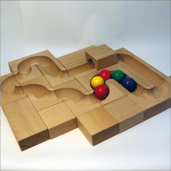 Rudolphs Schatzkiste Kugelbahn Basisbausatz Klassik XL LxBxH = 54 cm x 54 cm x 14 cm