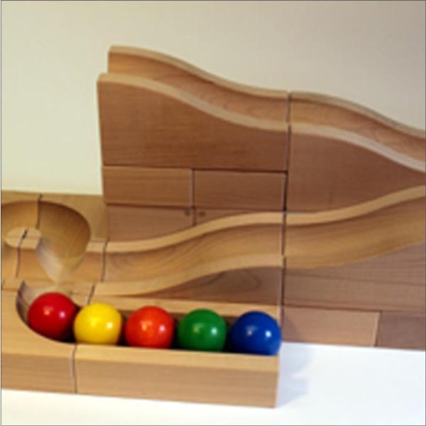 Rudolphs Schatzkiste Kugelbahn Basisbausatz Wellen XL LxBxH = 54 cm x 54 cm x 14 cm