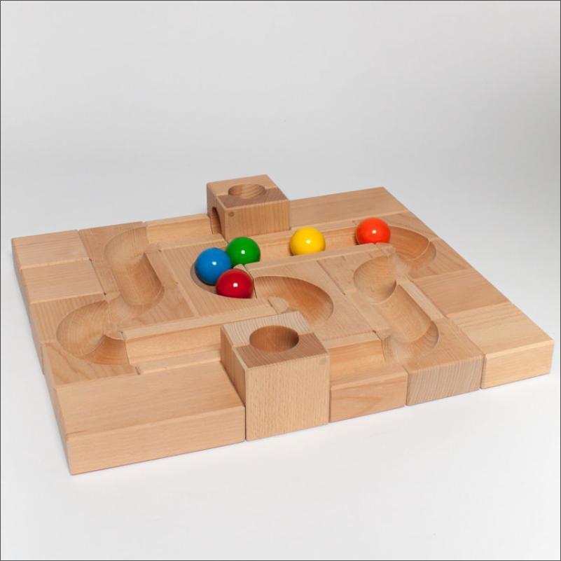 Rudolphs Schatzkiste Kugelbahn Basisbaukasten M LxBxH = 51cm x 32,5 cm x 29,5 cm