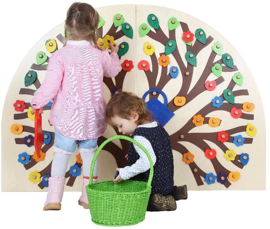 Rudolphs Schatzkiste Holzspielzeug Wand-Steckspiel Busch BxH 1500x1050mm