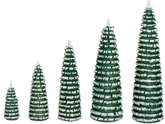 Rudolphs Schatzkiste Ringelbaum grün/ weiß Holzbaum H= 6cm