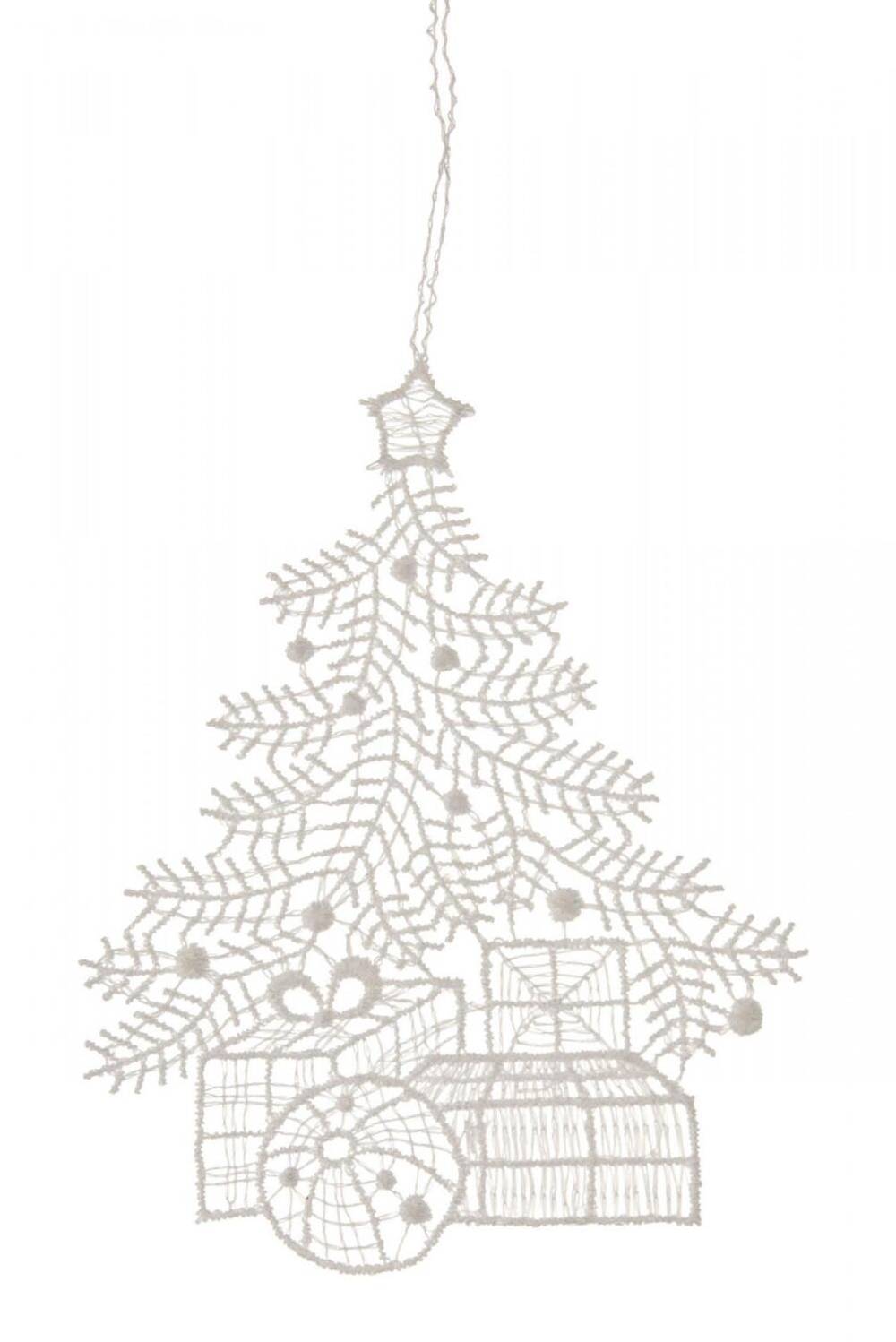 Rudolphs Schatzkiste Baumbehang Baum/Geschenke Plauener Spitze BxHxT 9x9x0,1cm