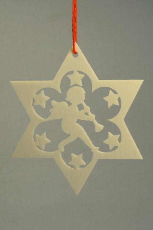 Rudolphs Schatzkiste Christbaumschmuck Stern mit Engel Höhe= 7cm
