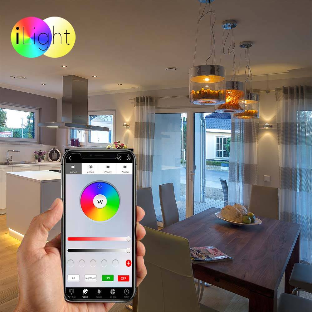 S.Luce iLight Fernbedienung für Leuchtmittel & Strip RGB + CCT Schwarz Räumungsverkauf