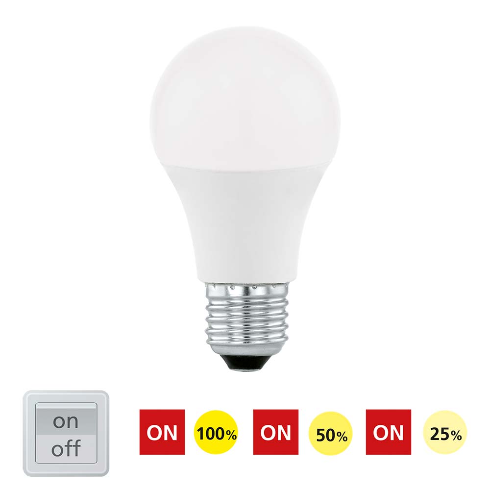 S.Luce E27 LED Dimmbar per Schalter Warmweiß 3000K 806lm 8,5W Lagerräumung