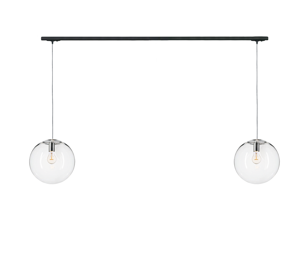 S.Luce s.luce Orb Glas-Hängeleuchte 2 bis 5-flammig inkl. 1-Phasen-Schienensystem Tiefpreis