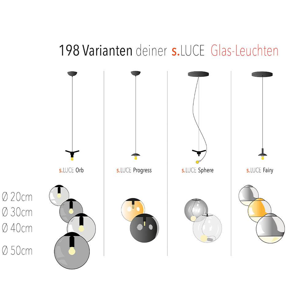 S.Luce s.luce Progress Pendelleuchte Glas mit Farbverlauf Zeitbegrenzte Promotion