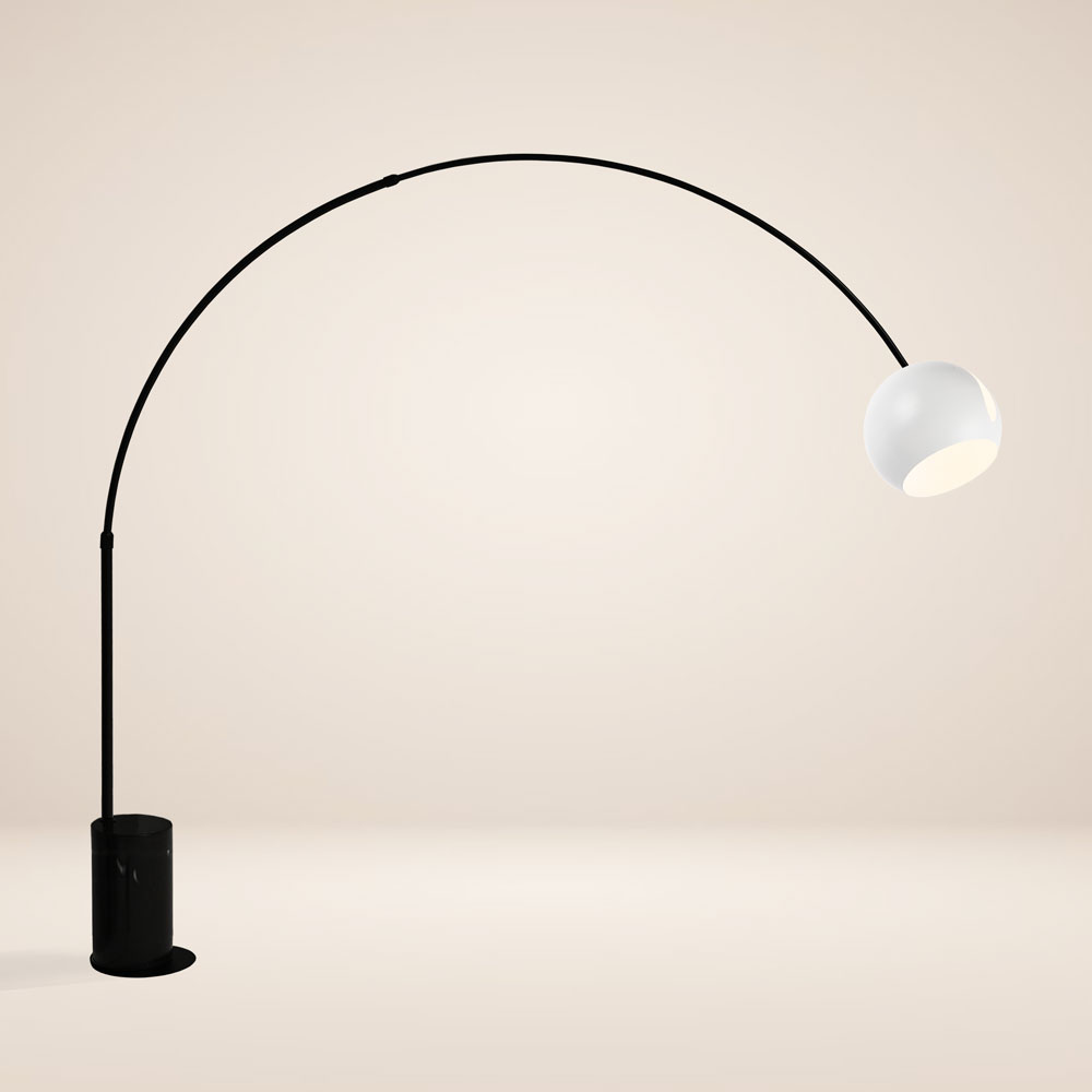 S.Luce s.luce Ball Design-Bogenlampe mit Marmorfuß modern Riesige Rabatte