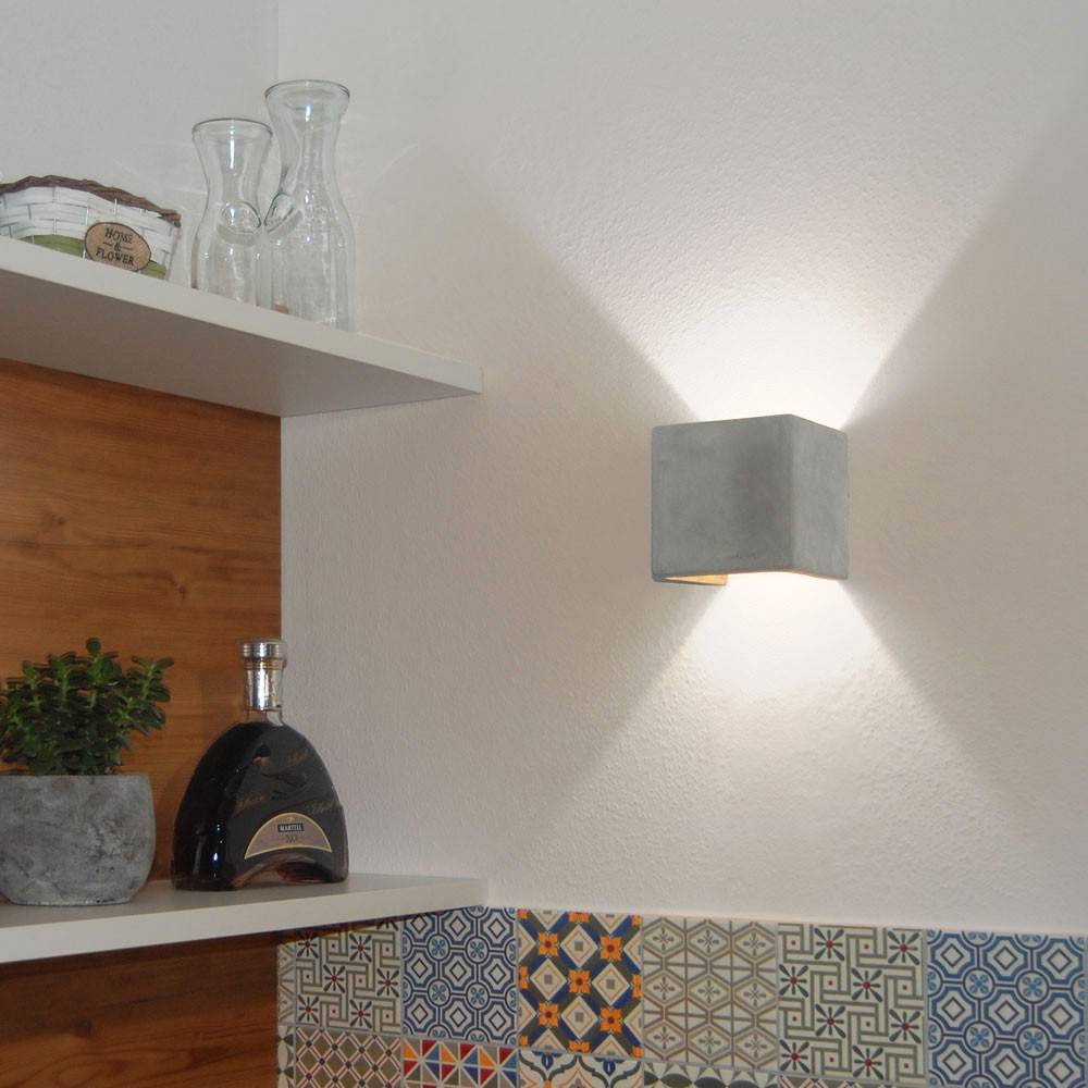 S.Luce s.luce Plinth Wandleuchte aus Beton Grau 50% Rabatt mit kostenlosem Versand