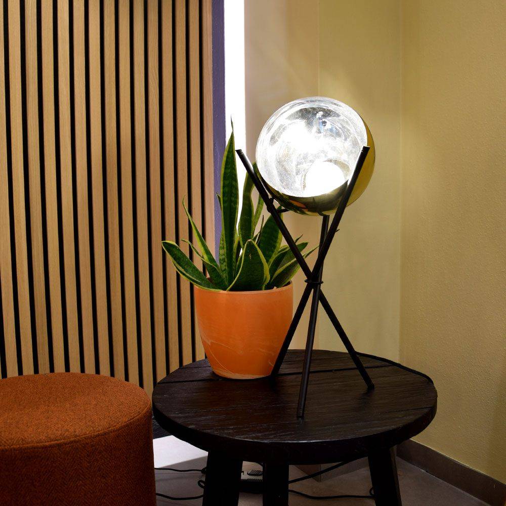 S.Luce s.luce Orb Glas-Tischlampe Dreibein 20cm Muttertagsangebot