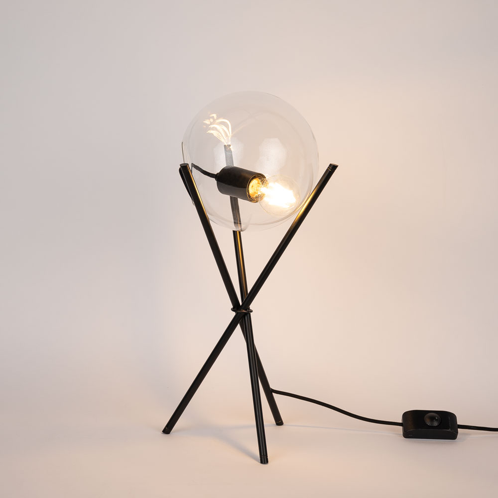 S.Luce s.luce Orb Glas-Tischlampe Dreibein 20cm Muttertagsangebot