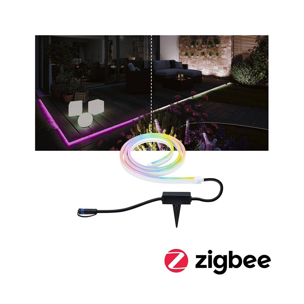 S.Luce Plug & Shine LED Strip 200cm Smart Home Zigbee Smooth IP67 Weiß Kostenlose Rückgabe