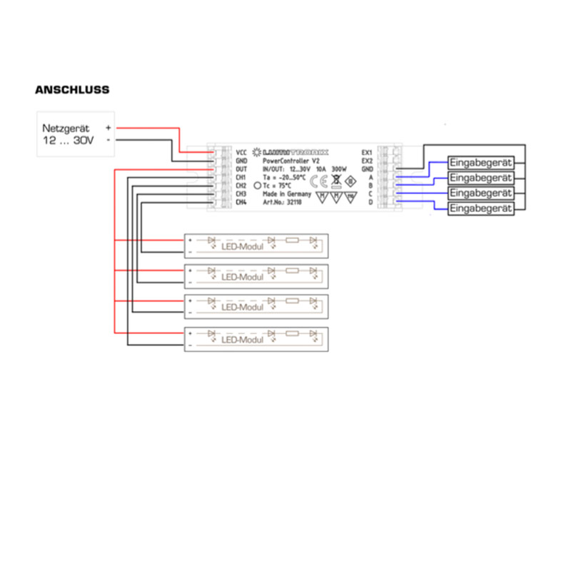 S.Luce Casambi V2 Modul Power Controller Pulsweitenmodulation LED-Strips Valentinstagsangebot