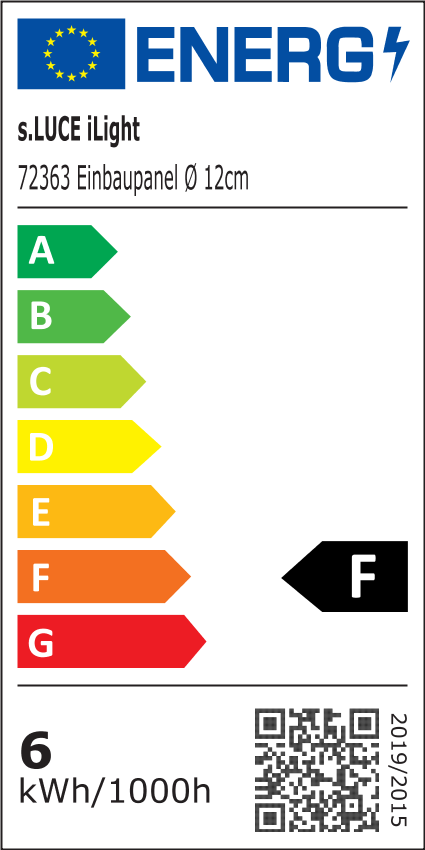 S.Luce iLight LED-Einbaupanel Ø12cm 600lm RGB + CCT Schwarz Saisonale Angebote