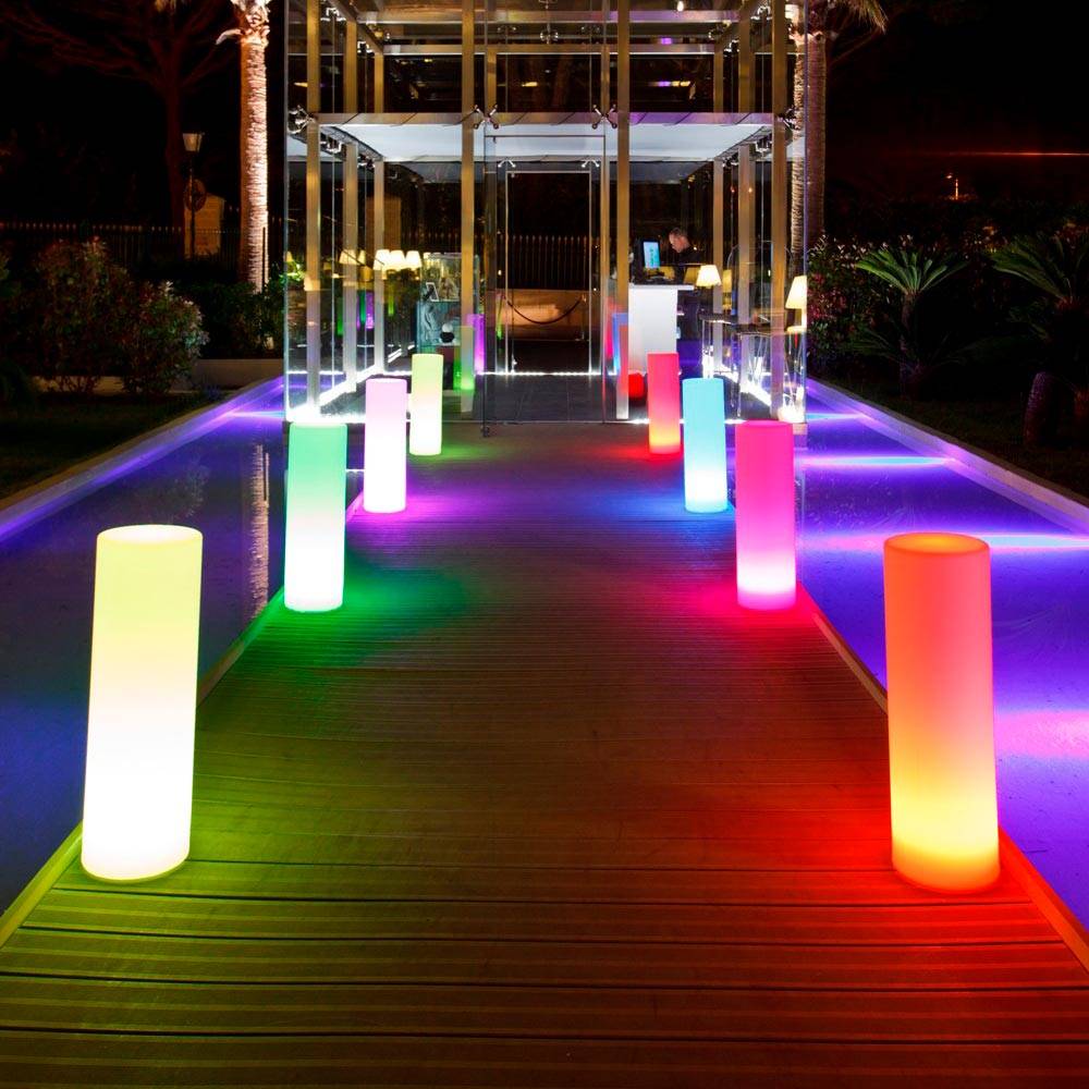 S.Luce LED Außen-Dekolampe Tower 70cm Akkubetrieb mit App-Steuerung Letzte 2 Tage