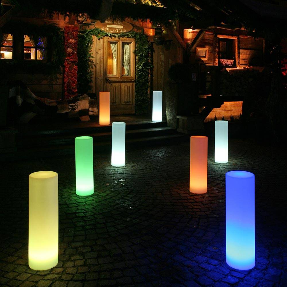 S.Luce LED Außen-Dekolampe Tower 70cm Akkubetrieb mit App-Steuerung Letzte 2 Tage