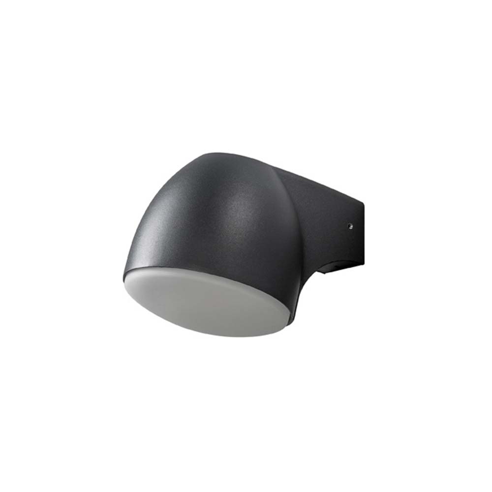 S.Luce Ferrera LED Außen-Wandleuchte Schwarz, gefrostetes Glas Fabrikverkauf