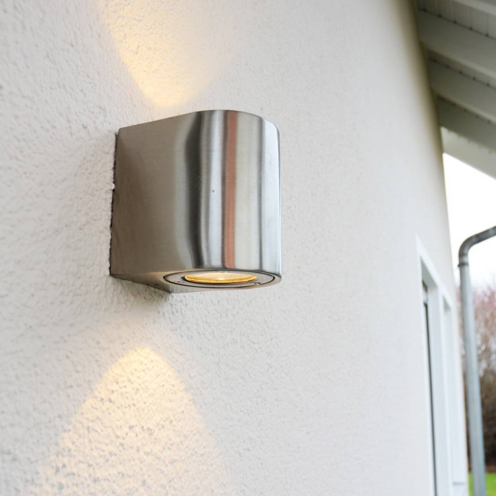 S.Luce Baleno LED-Wandlampe Up&Down mit Lichtfilter Edelstahl Vatertagsangebot