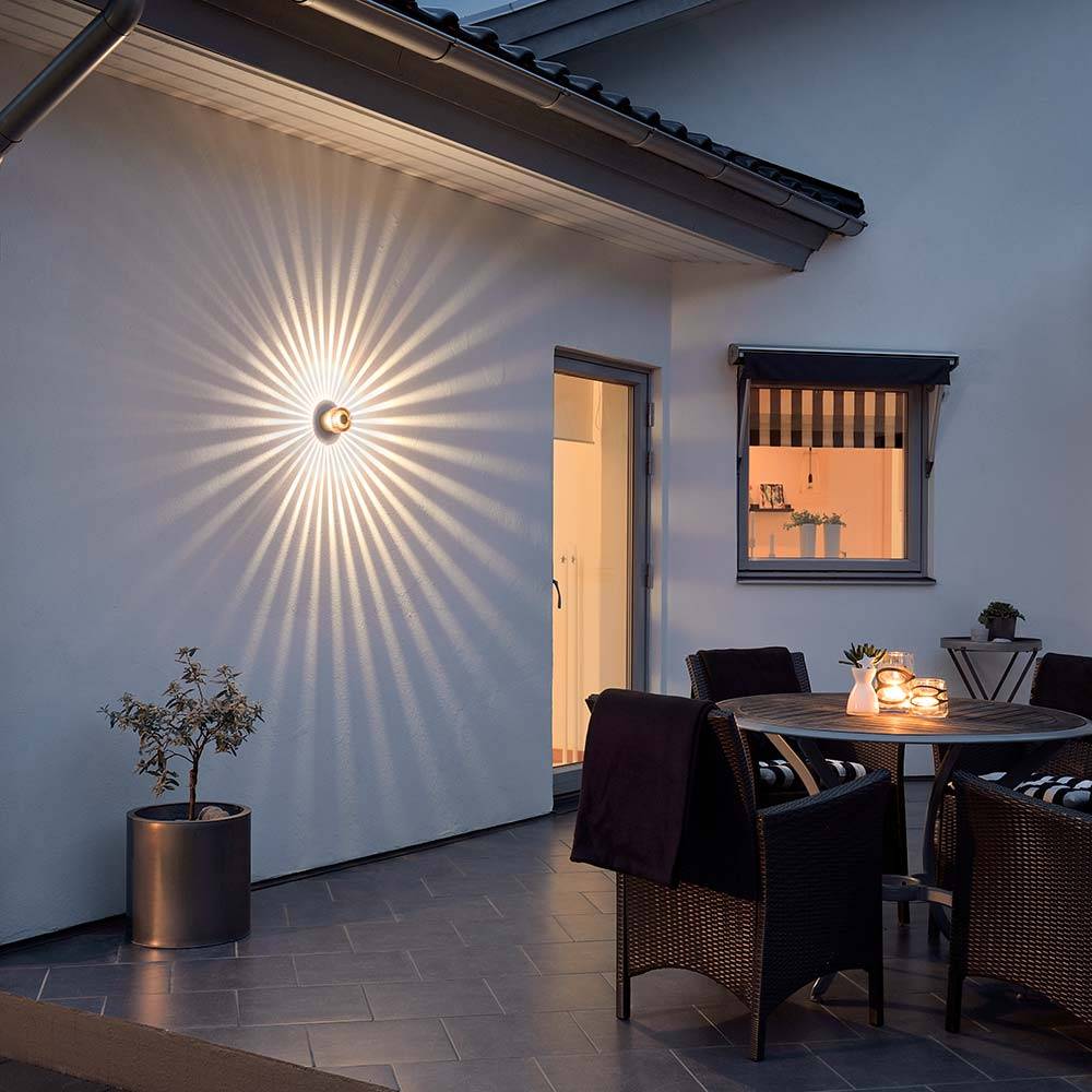 S.Luce Monza LED Effekt Außen-Wandleuchte Bronzefarben Neueste Mode