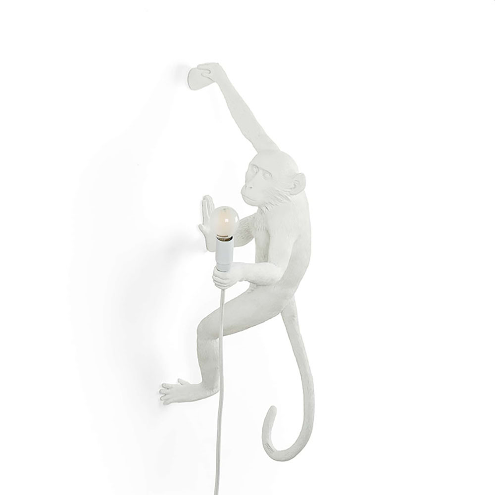 S.Luce Seletti Monkey Außen-Wandleuchte hängend rechte Hand Fabrikladen