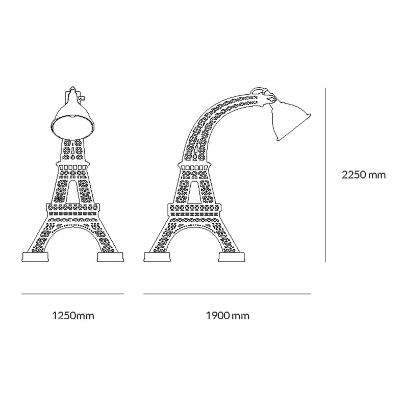 S.Luce Qeeboo Paris XL Stehleuchte Eifelturm 225cm Online