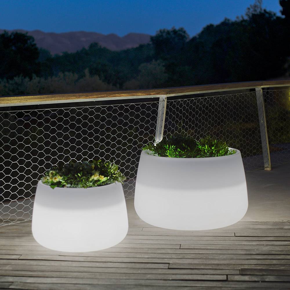 S.Luce LED Solar-Dekotopf Camelia Farbwechsel im Angebot