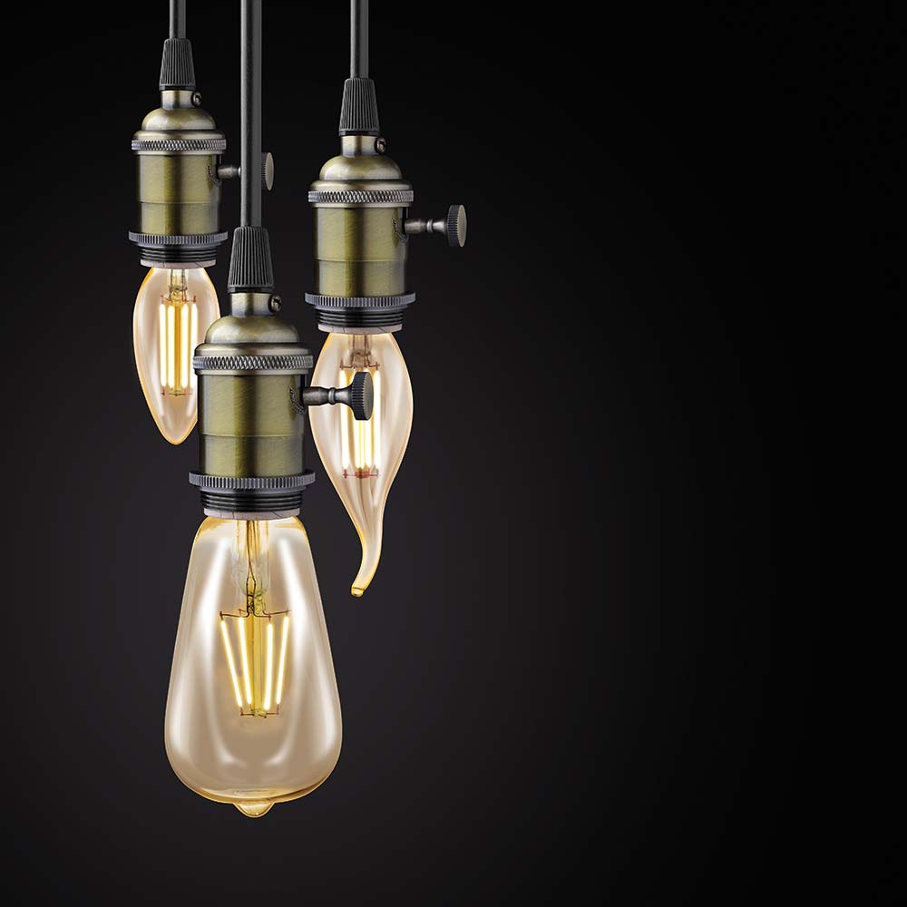 S.Luce E27 LED Retro Kolben Extra Warmweiß 2200K 220lm 4W Fabrikverkauf