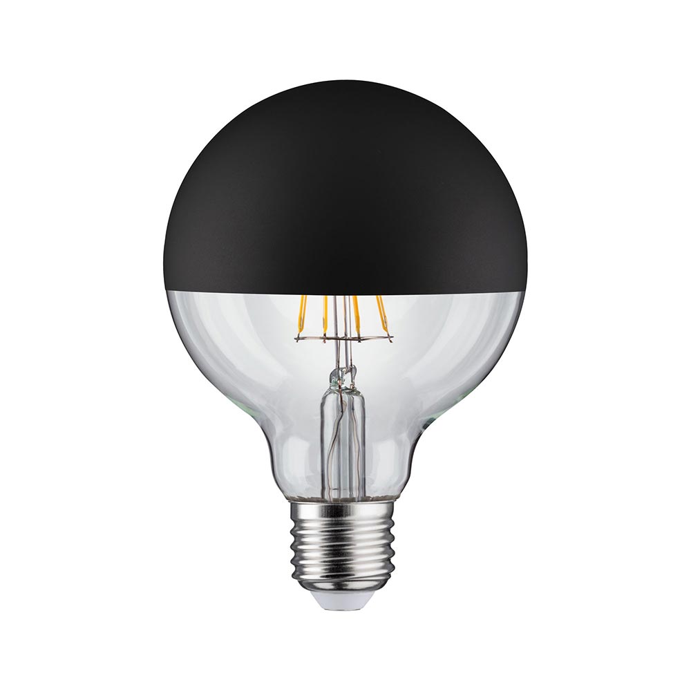 S.Luce E27 6,5W LED Globe Kopfspiegel 2700K Schwarz-Matt Dimmbar Sonderangebote