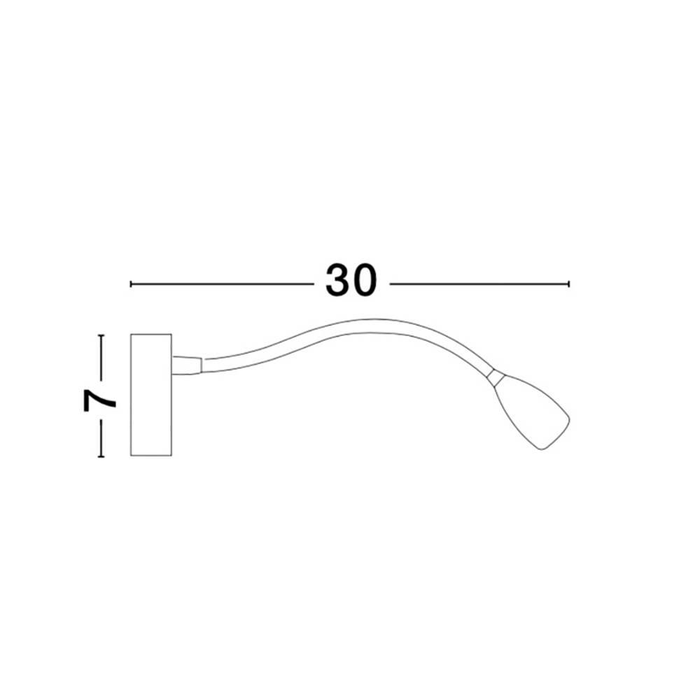 S.Luce Nova Luce Flex LED Leselampe Metall Kostenloser Versand international
