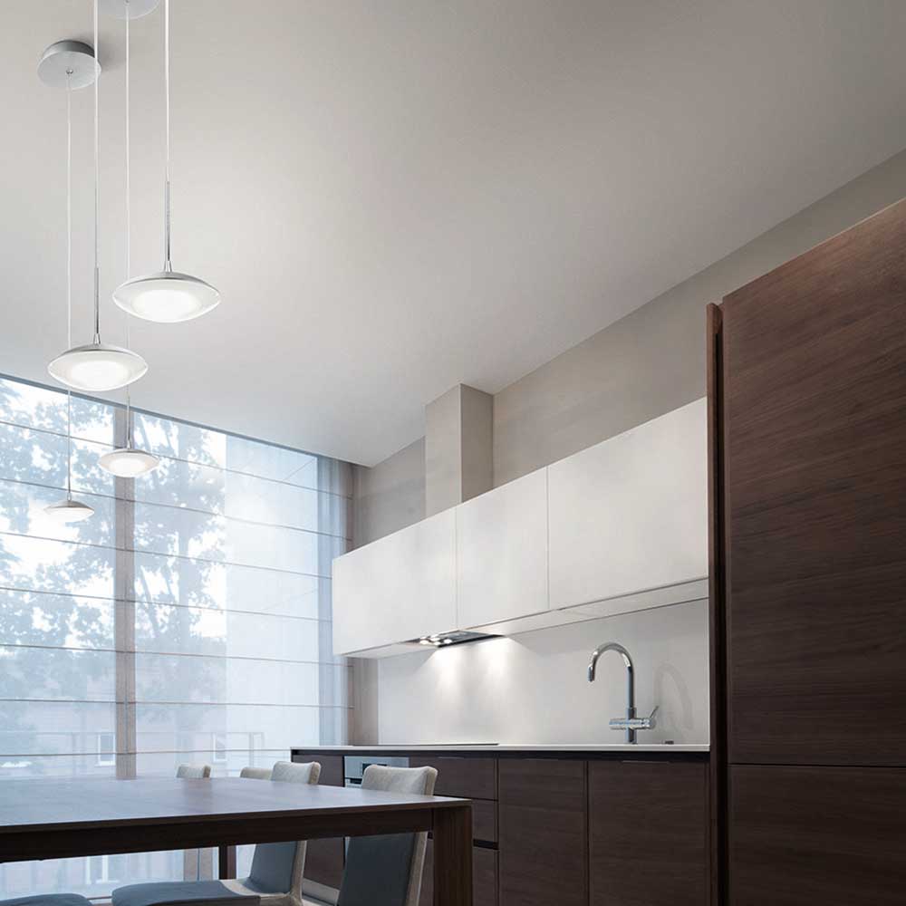 S.Luce Fabas Luce LED Pendelleuchte Hale aus Metall Fabrikladen