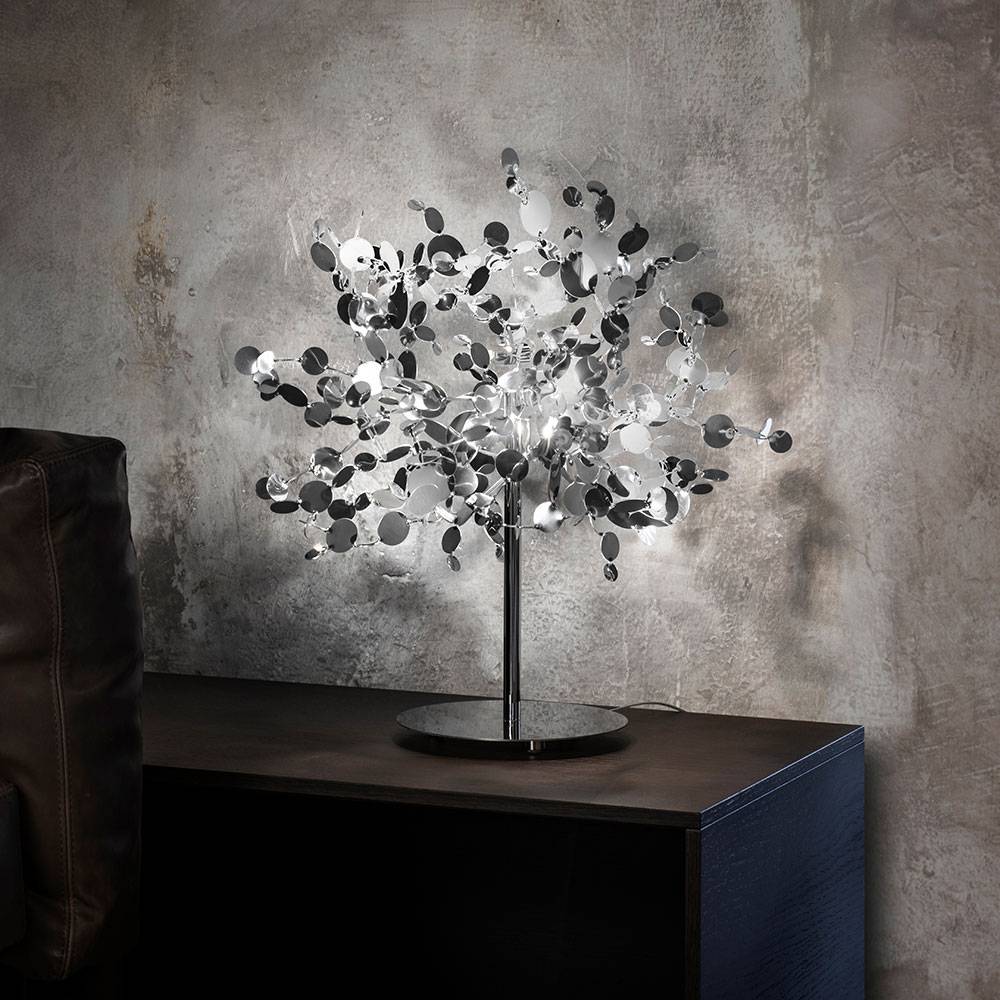 S.Luce Terzani Argent Design-Tischlampe