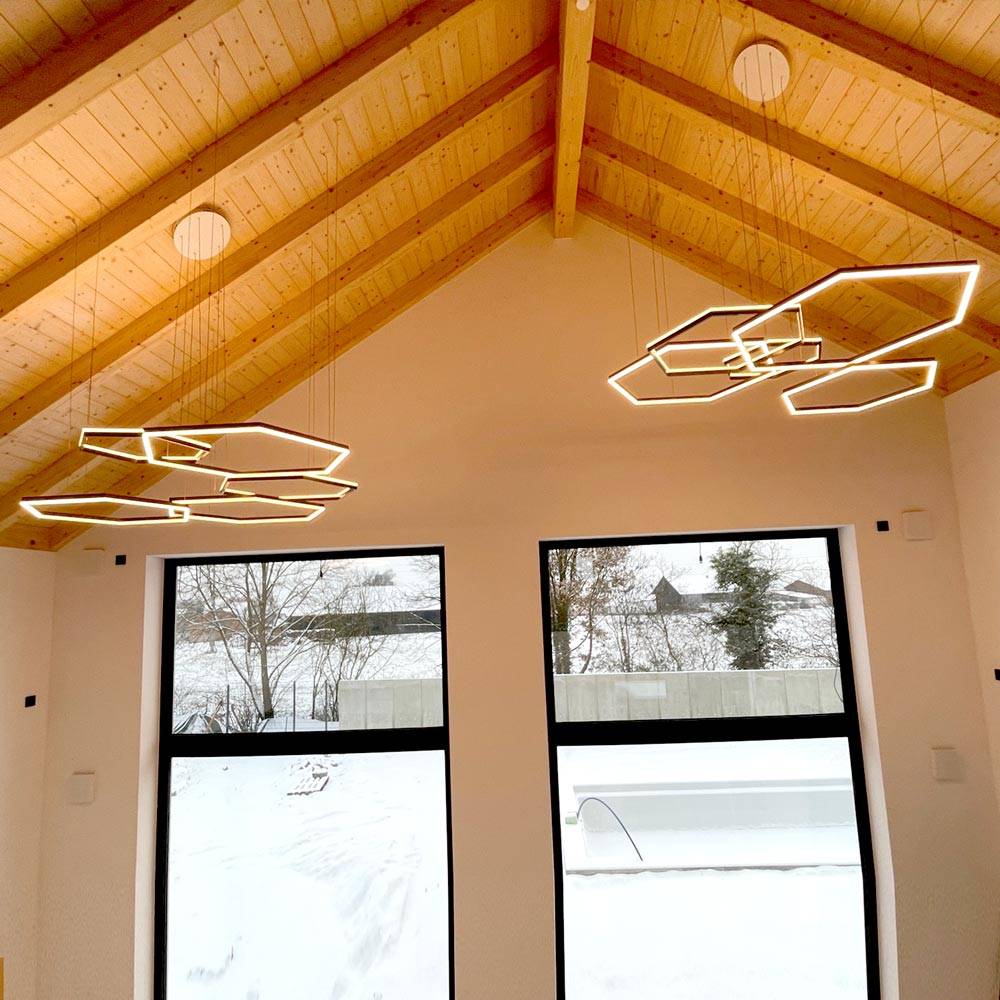 S.Luce s.luce Hexa eckige LED-Pendelleuchte Esstisch Direkt oder Indirekt Nur für heute