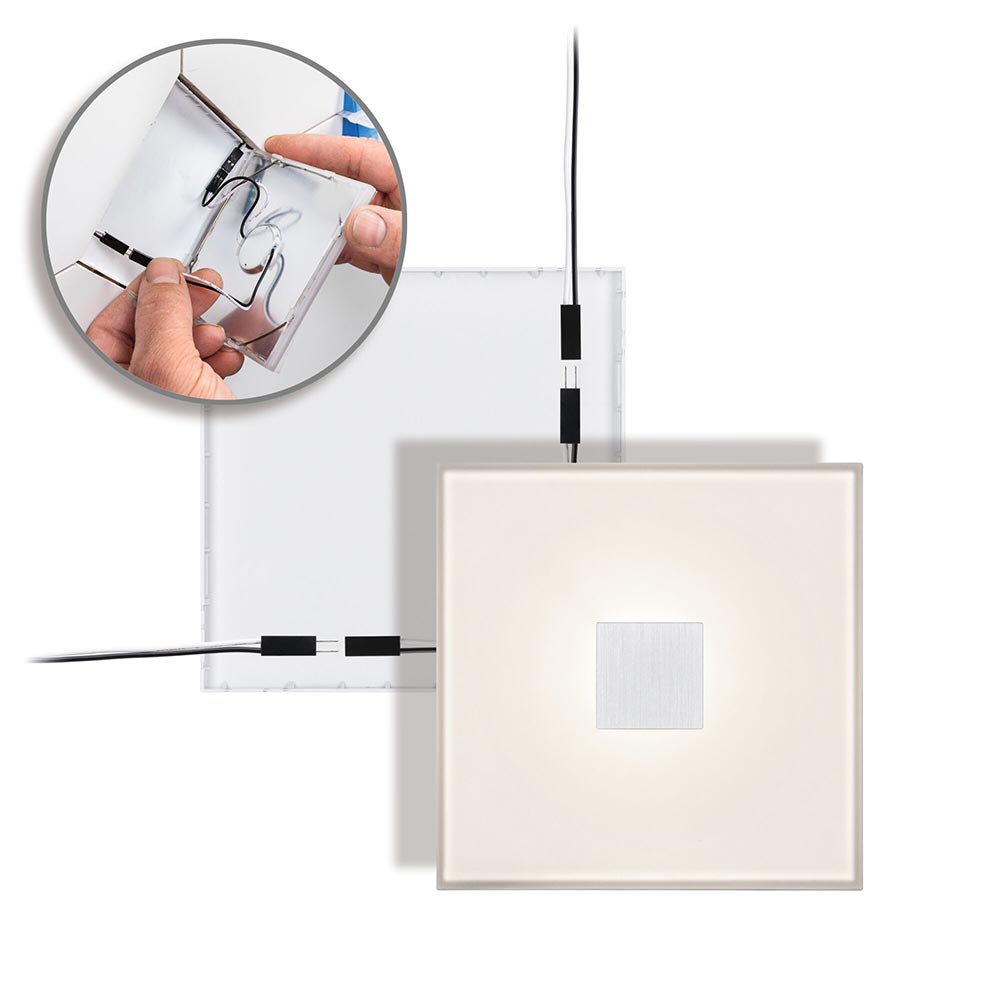 S.Luce LumiTiles Kabel Square Warmweiß 0,7m Schwarz Super Rabatt