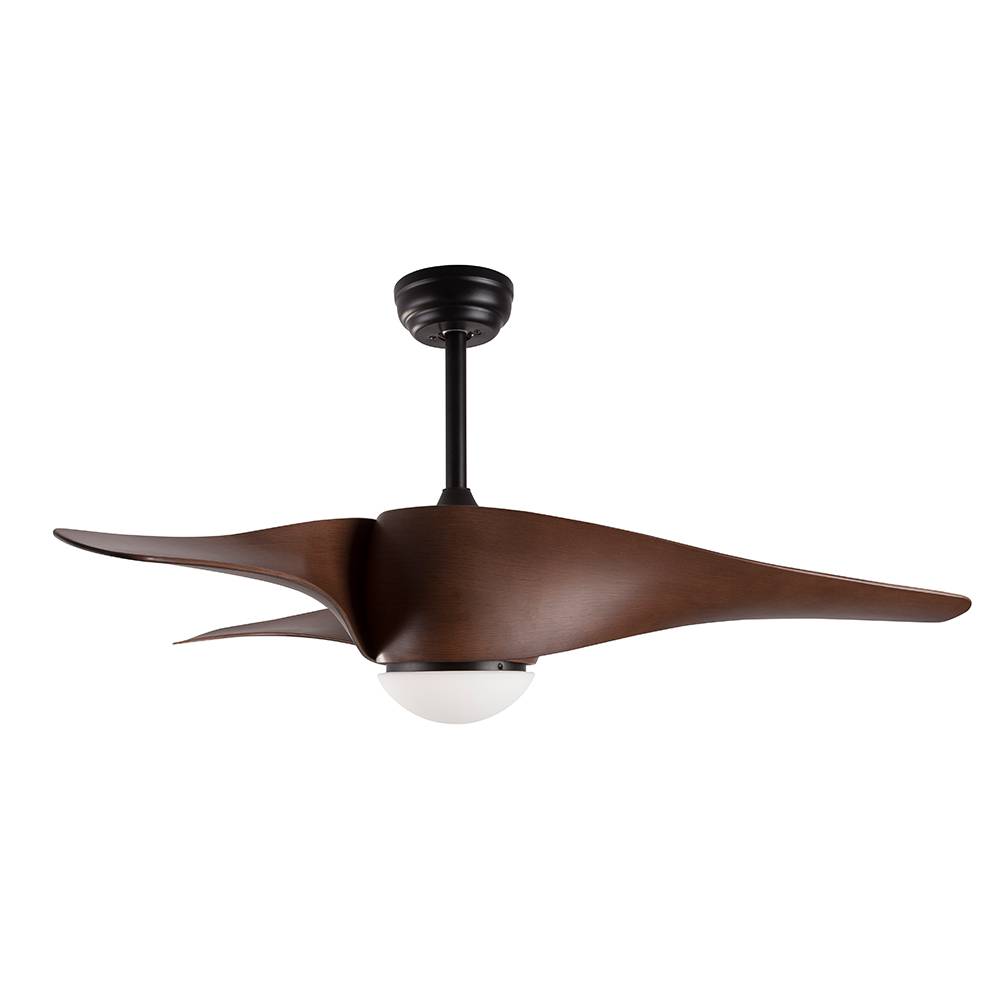 S.Luce Nova Luce Breeze LED Holz-Ventilator Braun 50% Rabatt mit kostenlosem Versand