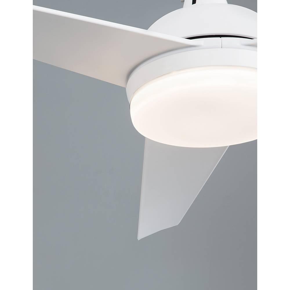 S.Luce Nova Luce Flow LED Stahl-Ventilator Matt Weiß Clearance-Verkauf