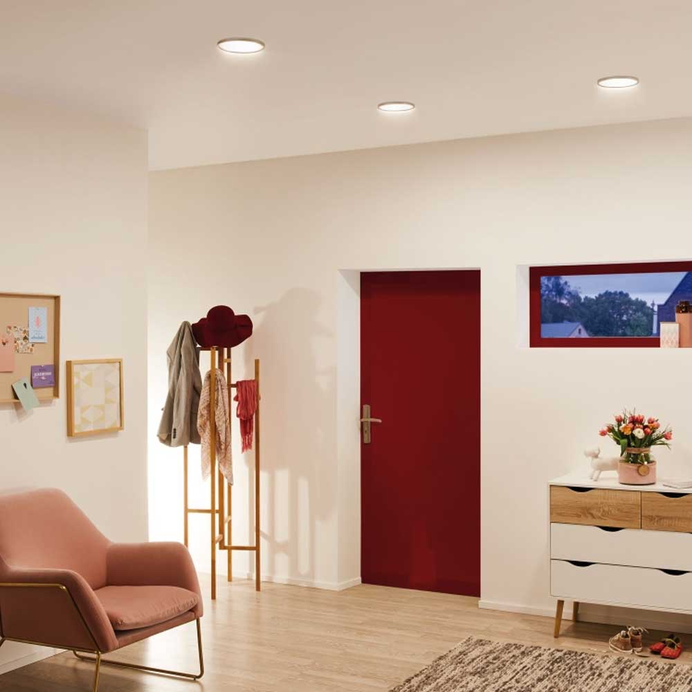 S.Luce Einbau LED-Panel Ø 12cm Flex 8W Ausschnitt 5-10cm Warmweiß Angebote