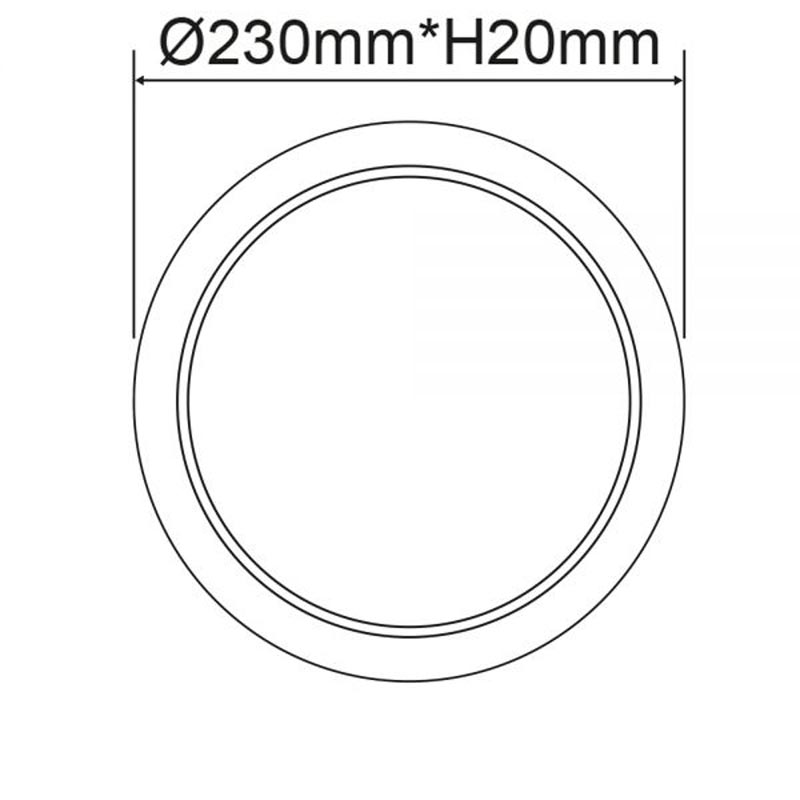 S.Luce Einbau LED-Panel Ø 23cm Flex 23W Ausschnitt 5-21cm Neutralweiß Hotsell