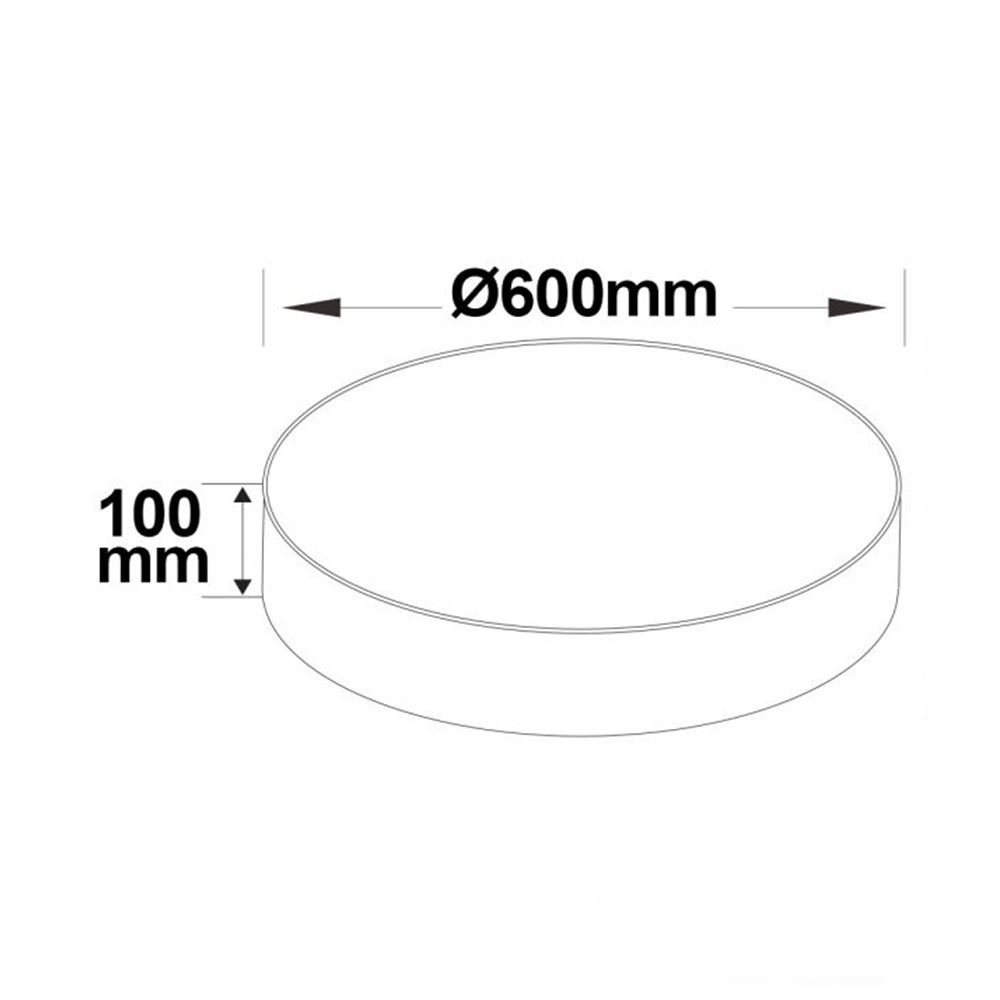 S.Luce LED Deckenlampe MEDA Ø 60cm 3000lm ColorSwitch 3000-4000K Dimmbar Letzte 3 Tage