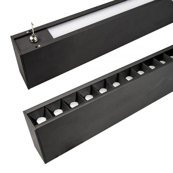S.Luce LED Hängeleuchte Up+Down Raster 2900lm schwarz UGR Bis zu 50% Rabatt