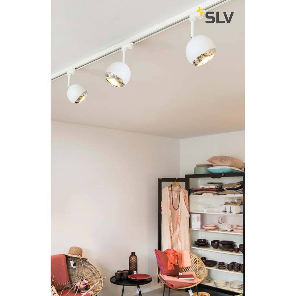 S.Luce SLV Light Eye 150 QPAR111 Strahler für 3Phasenschiene Weiß, Chrom Bis zu 55% Rabatt