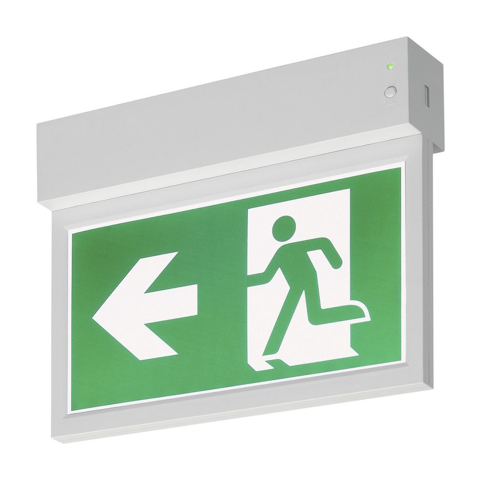 S.Luce SLV P-Light Emergency Exit Sign Wand- & Deckenlampe Weiß Super Rabatt
