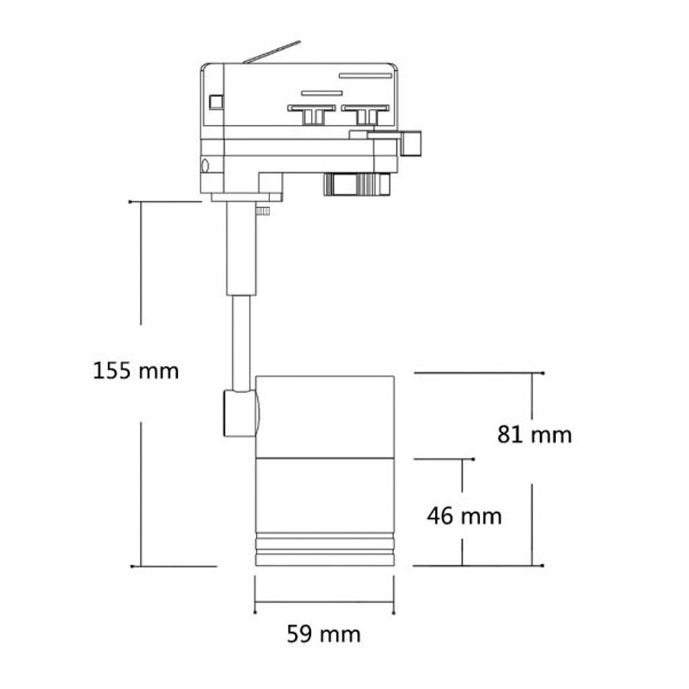 S.Luce 3-Phasen Strahler GU10 dreh- & schwenkbar Weiß Outlet