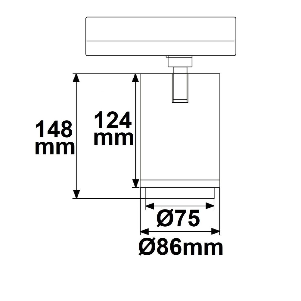 S.Luce 3-Phasen Bäckerei LED Strahler Brot 2900lm 2700K Warmweiß Auslauf